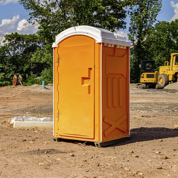 how often are the porta potties cleaned and serviced during a rental period in Pursglove